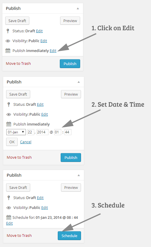 Schedule Blog Posts in WordPress